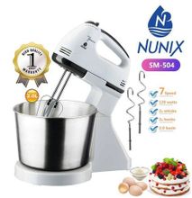 Nunix Multi-Pro 7 Speed Stand Mixer With Bowl SM504